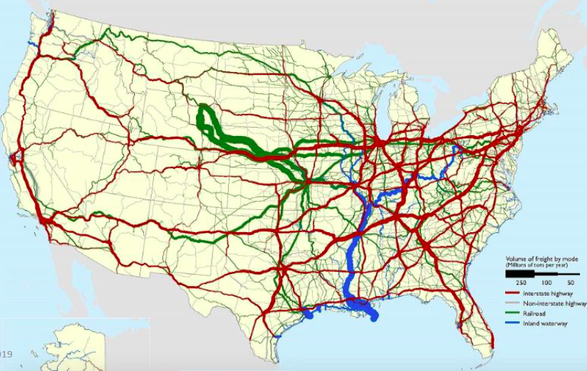 "US truck traffic map"
