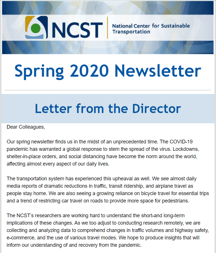 NCST 2020 Spring newsletter cover thumbnail