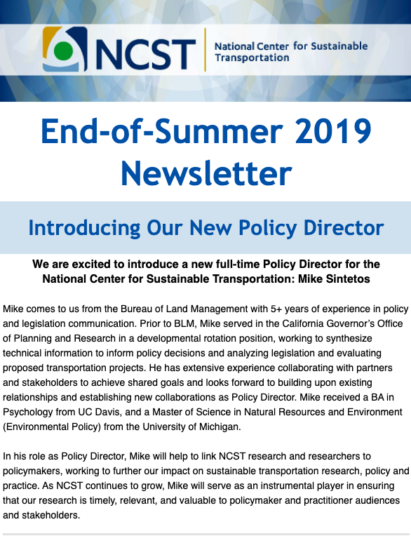 NCST Summer 2019 e-Newsletter thumbnail