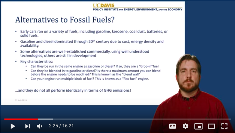 "Colin Murphy discusses Alternative Fuels (screenshot of mini-lecture hosted on YouTube)"