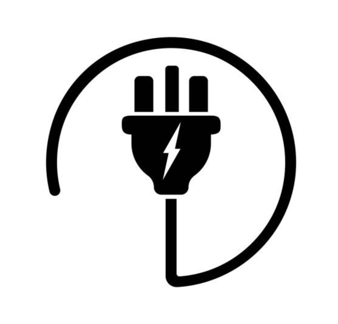 Illustration of a plug with a lightning bolt on it