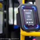 Photograph of an OMNY tap-and-go fare payment system